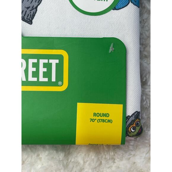 Sesame Street Kitchen Tablecloth Elmo Big Bird Cookie Monster 70 Inch Round NEW - Picture 6 of 11